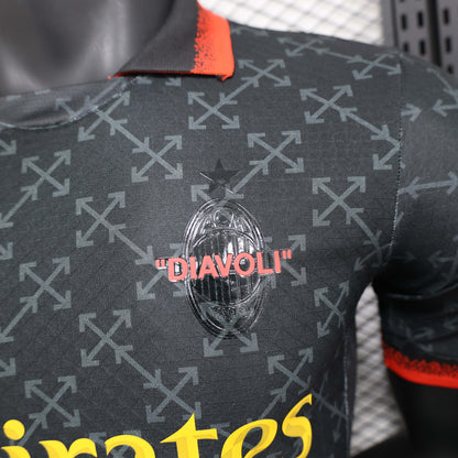 2024/2025 Player Version AC Milan Fourth Away Black Soccer Jersey