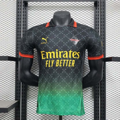 2024/2025 Player Version AC Milan Fourth Away Black Soccer Jersey